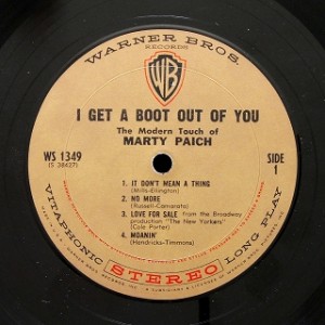 マーティ・ペイチ Marty Paich / I Get A Boot Out Of You レコード